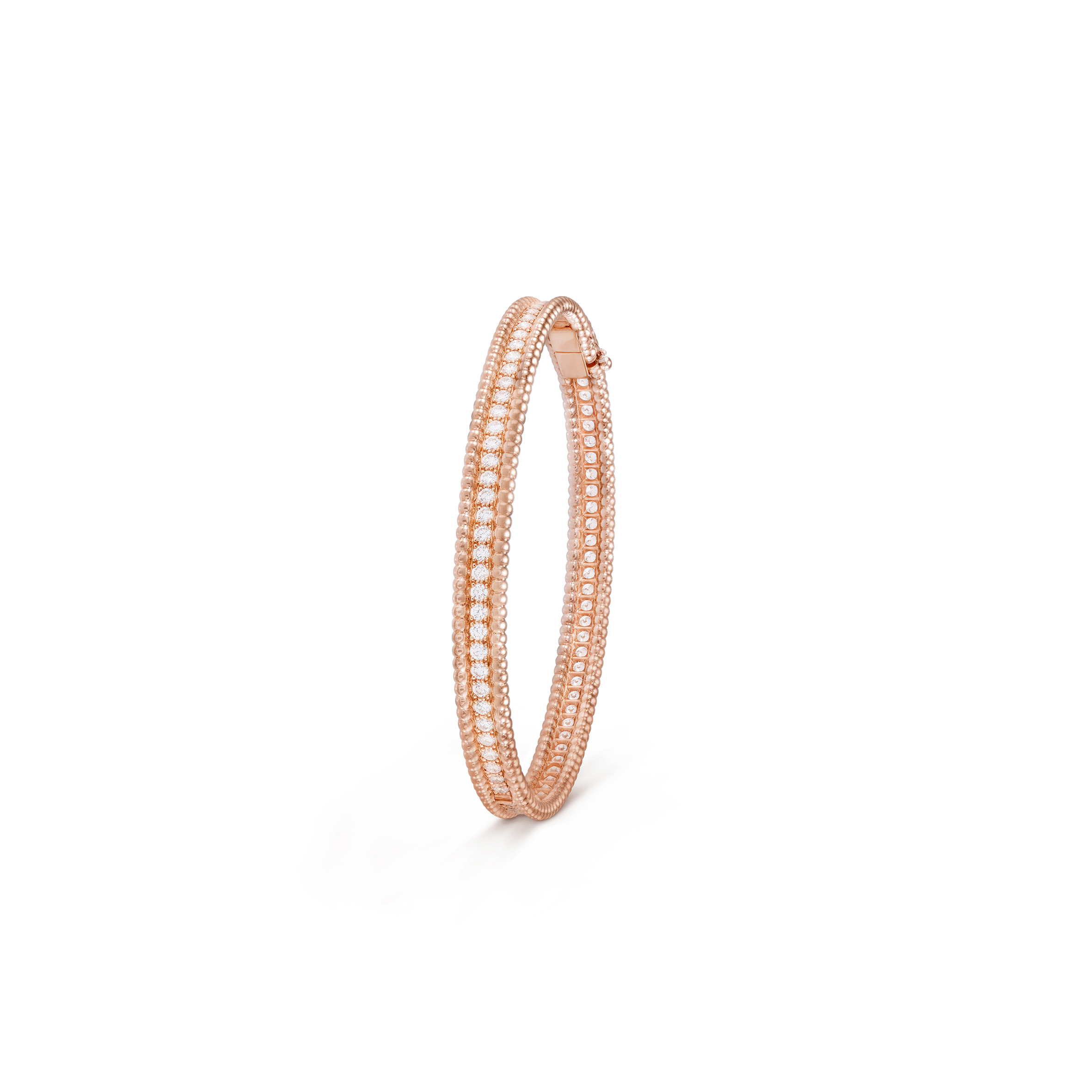 v*n cl*f arpels perlÉe Di*m*nds bracelet, 1 row, medium model - rose gold, Di*m*nd  vcarp27f00